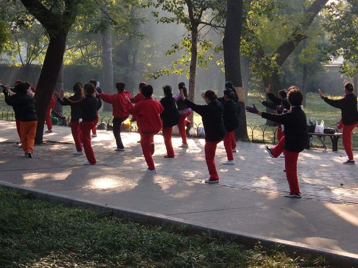 Sunday morning Taiji practice at the Temple of Heaven in Beijing.