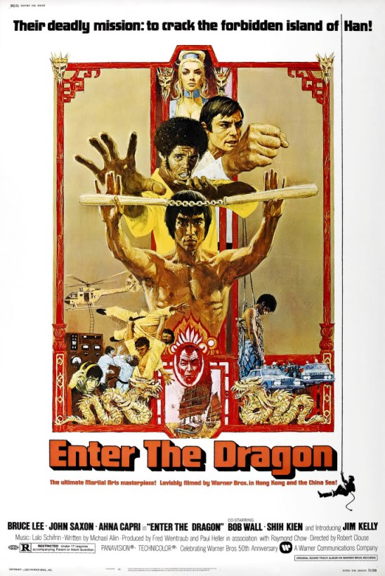 "Enter the Dragon" Vintage Movie Poster, 1973.