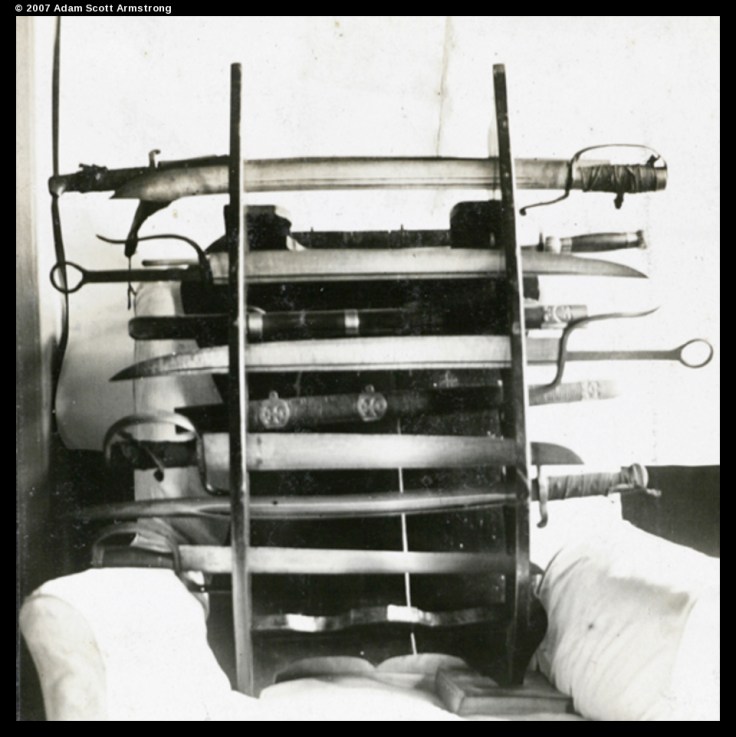 Confiscated weapons. Shanghai Municipal Police Department, 1925. University of Bristol, Historical Photographs of China. 