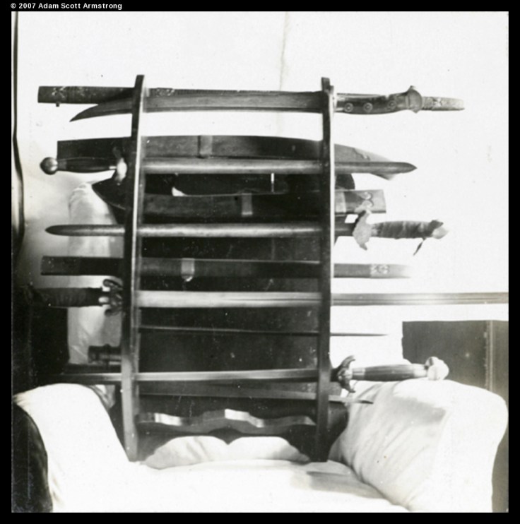 Confiscated weapons. Shanghai Municipal Police Department, 1925. University of Bristol, Historical Photographs of China. 