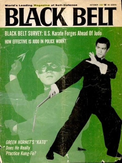 Bruce Lee's first apearance (of many) on the cover of Black Belt Magazine.  October, 1967.