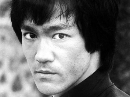 Bruce Lee.  Detailed portrait.