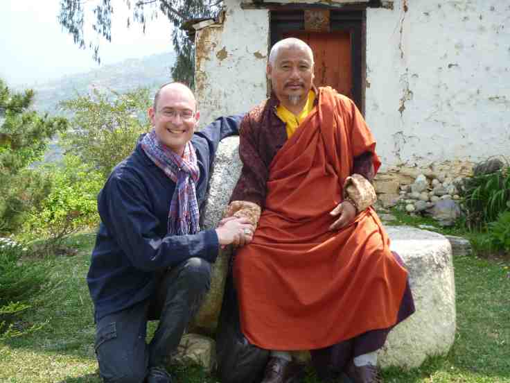 Prof. Daniel Mroz and Tsewong Rinpoche in Bhutan.  Source: Property of Daniel Mroz.