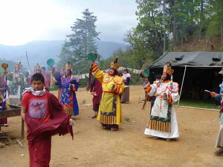Fire Puja Dancers in Bhutan.  Source: Property of Daniel Mroz.
