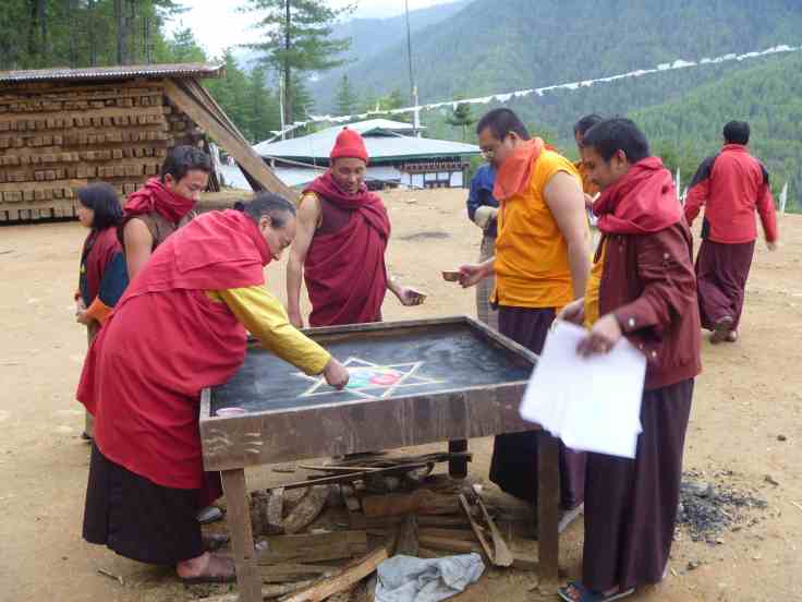 Preparing for the Fire Puja.  Bhutan.  Source: Property of Daniel Mroz.