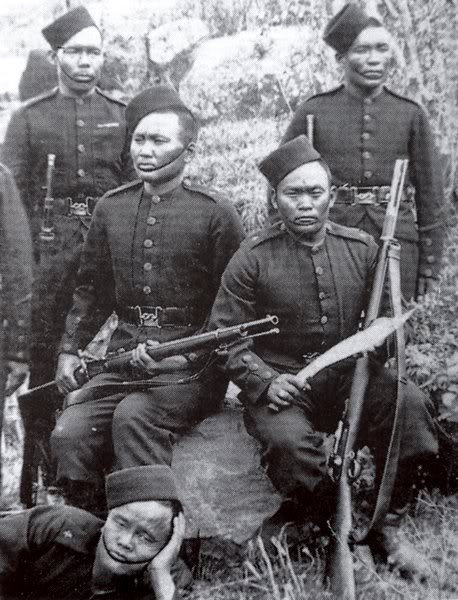 A member of the 4th Gurkha regiment in 1880 holding a kukri similar (or possibly identical to) the one current offered by IMA.