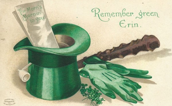 Vintage American St. Patrick's Day Postcard.  Probably early 1920s.  An expression of idealized Irish national identity within an immigrant community.