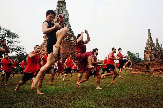 Muay Boran training at the recent international gathering and tournament in Thailand. Source: NY Times.