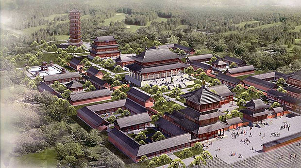Architectual drawings of the proposed Shaolin Temple complex in NSW, Australia.
