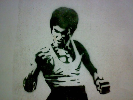 Bruce Lee Graffiti.  Source: Wikimedia.