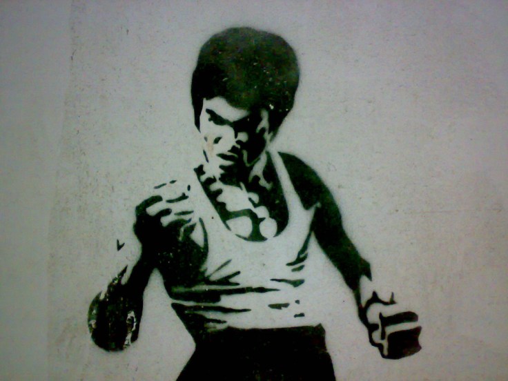Bruce Lee Graffiti.  Source: Wikimedia.