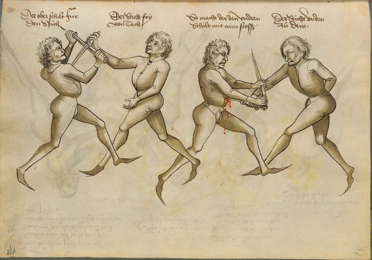 An illustration from Hans Talhoffers "Fechtbuch" von 1467/  Source: Wikimedia (public domain).