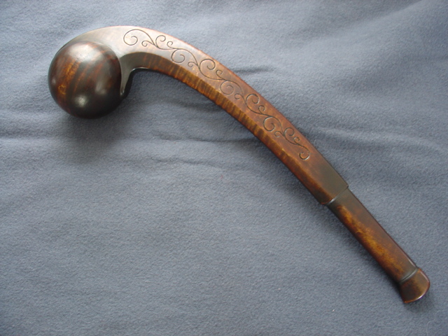 Iroquois war club.  Original date and source unknown.