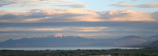 Utah Lake as seen from its north shore.  Source: Wikimedia.