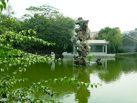 Liang Yuan garden has a particularly fine collection of viewing stones such as this magnificent example.  Source: www.chinatouronline.com
