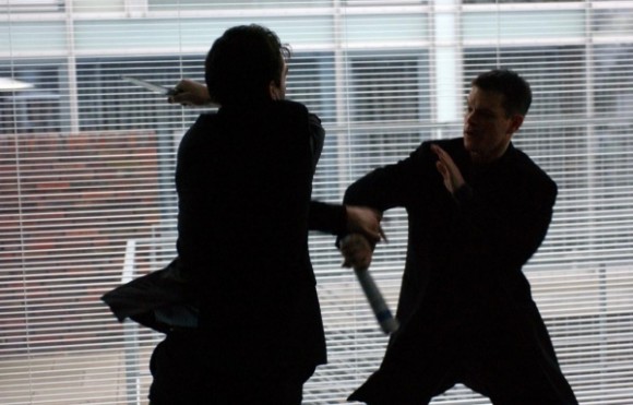 Knife vs. Magazine fight from the Bourne Supremacy (2004).