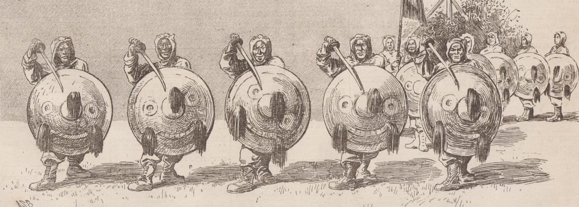 "A ride to Little Tibet: Chinese military exercise at Durbuljin, near Chuguchak.--Manchu soldiers at sword drill." Daily Graphic. October 15, 1891. Source: Author's personal collection.