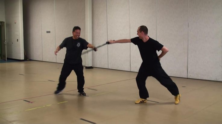 Master Jason Tsou and Daniel Mroz playing Jianshu after Master Tsou’s 2013 workshop in Ottawa, Canada. Photo by Rob Dominique.