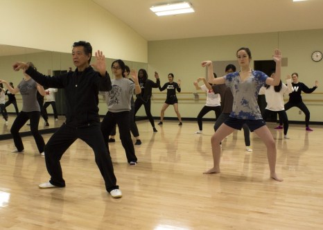 A Taijiquan class at Wellesley College.