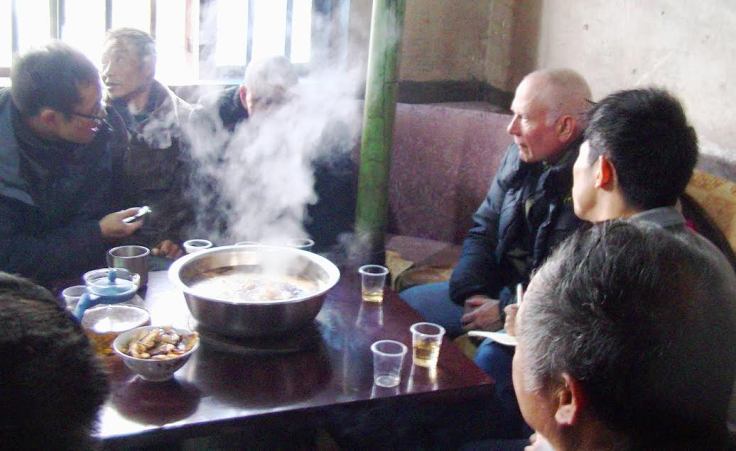 Prof. Green at lunch, where lots of good fieldwork happens.  Source: From the private collection of Thomas A. Green