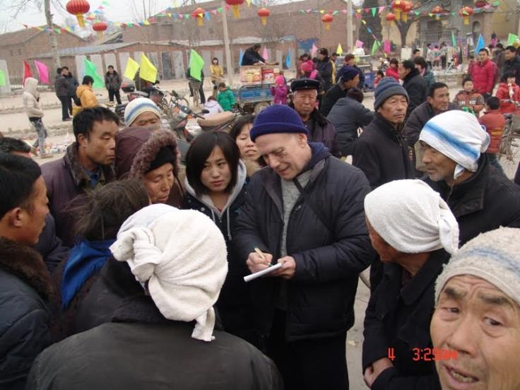 Prof. Green attending a performance at the Spring Festival.  Source: From the private collection of Thomas A. Green.