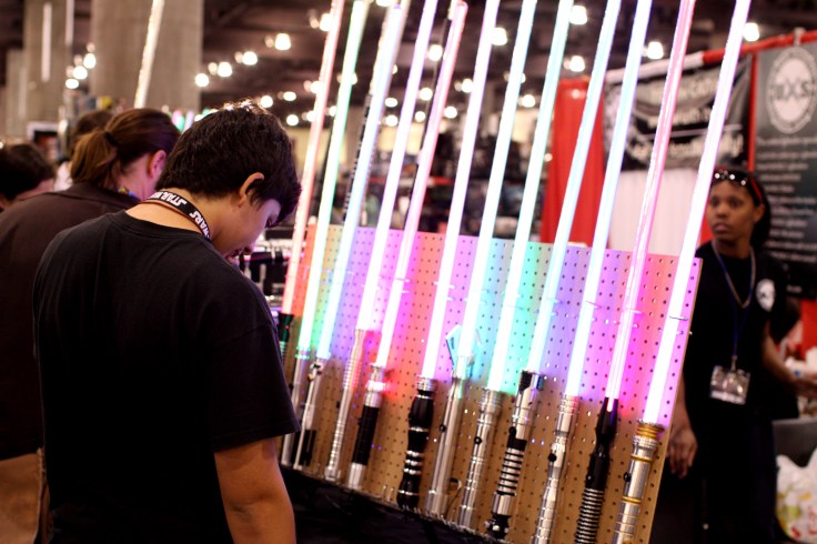 The Ultrasabers display at the 2012 Phoenix Comicon.  Ultrasabers is one of the largest manufactures of stunt sabers intended for use is lightsaber combat.