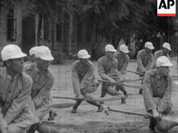 "Russo/Chinese War Scenes." Chinese soldiers drill with Pudao. Vintage Newsreel. 1929.