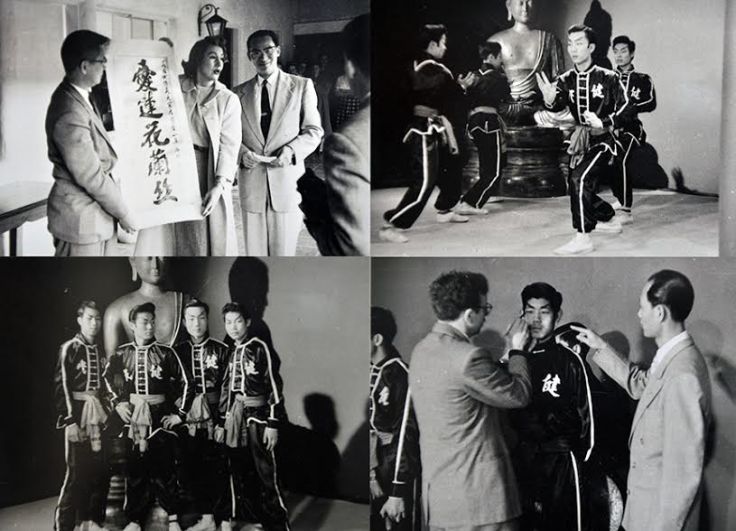 Images from TY Wong's Kin Mon school performance on NBC's Home show with Arlene Francis, top left, in 1955. Source: Photo courtesy of Gilman Wong.