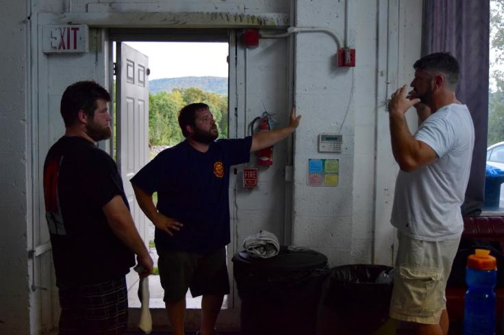 Students talking after training. Photo courtesy of Daniel Velle.
