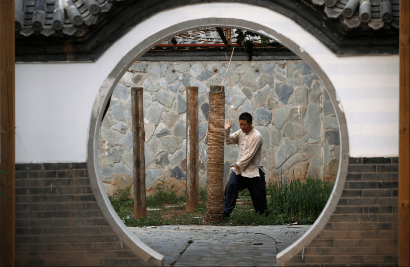 Xing Xi pracctices ar the Zen Kung Fu Center in Beijing. Source: Reuters.