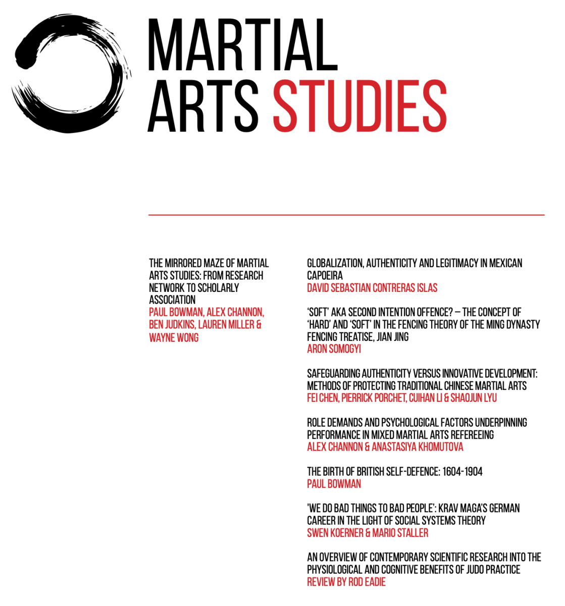 Advances in Martial Arts Studies Kung Fu Tea